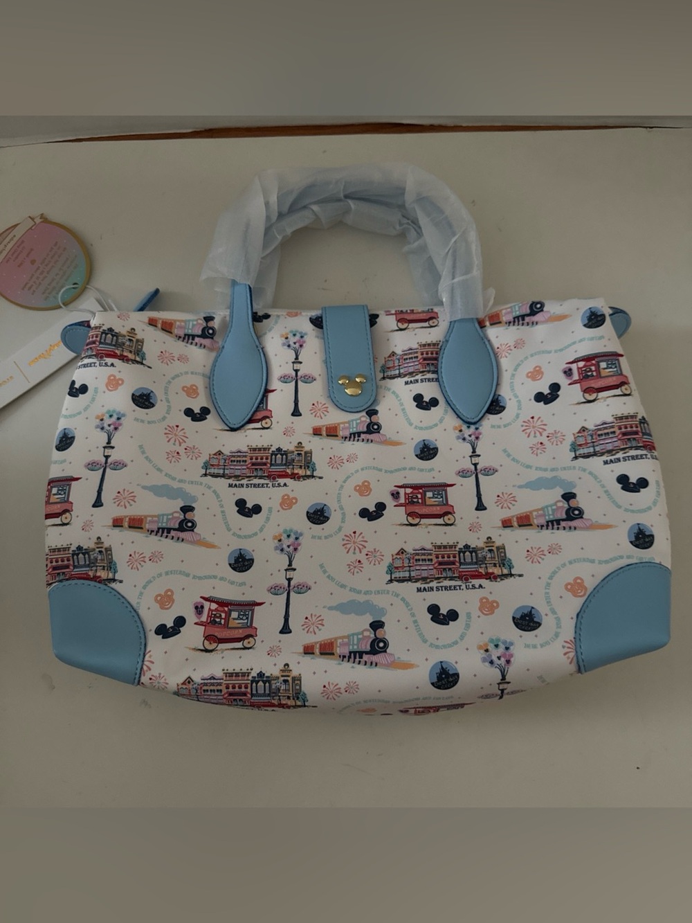 Disney Parks Stoney Clover Lane Main Street USA Dreams Pouchette Crossbody White